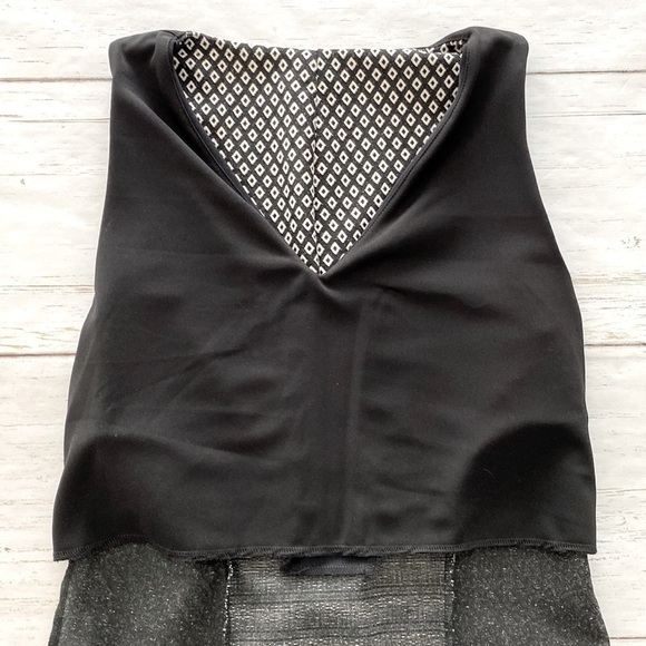 🇨🇦 Ruelle Patchwork Dress Sleeveless Black And White Made In Canada - Picture 12 of 17